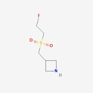 molecular formula C6H12FNO2S B15263527 3-[(2-Fluoroethanesulfonyl)methyl]azetidine 