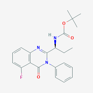 (S)-tert-butyl (1-(5-fluoro-4-oxo-3-phenyl-3,4-dihydroquinazolin-2-yl)propyl)carbaMate