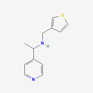 molecular formula C12H14N2S B15263564 [1-(Pyridin-4-yl)ethyl](thiophen-3-ylmethyl)amine 