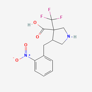 4-[(2-Nitrophenyl)methyl]-3-(trifluoromethyl)pyrrolidine-3-carboxylic acid