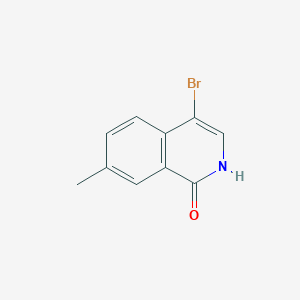 molecular formula C10H8BrNO B15263600 1(2H)-Isoquinolinone, 4-bromo-7-methyl- 