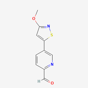 5-(3-Methoxy-1,2-thiazol-5-yl)pyridine-2-carbaldehyde