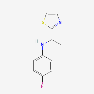 4-fluoro-N-[1-(1,3-thiazol-2-yl)ethyl]aniline