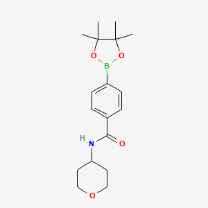 N-(tetrahydro-2H-pyran-4-yl)-4-(4,4,5,5-tetramethyl-1,3,2-dioxaborolan-2-yl)benzamide