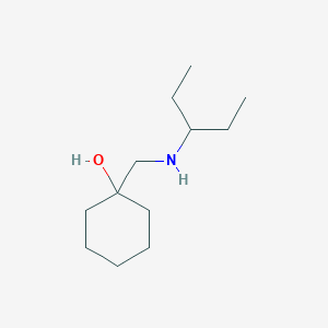 molecular formula C12H25NO B15263632 1-{[(Pentan-3-yl)amino]methyl}cyclohexan-1-ol 