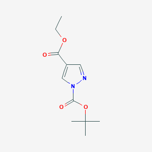 molecular formula C11H16N2O4 B1526365 1-tert-butyl 4-ethyl 1H-pyrazole-1,4-dicarboxylate CAS No. 405103-00-6