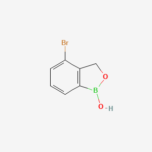 molecular formula C7H6BBrO2 B15263658 2,1-Benzoxaborole, 4-bromo-1,3-dihydro-1-hydroxy- 