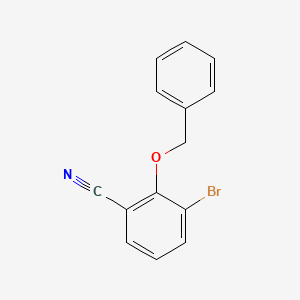 molecular formula C14H10BrNO B1526366 2-(Benzyloxy)-3-bromobenzonitrile CAS No. 862992-93-6