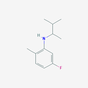 molecular formula C12H18FN B15263712 5-fluoro-2-methyl-N-(3-methylbutan-2-yl)aniline 