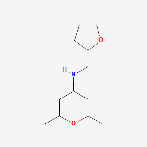 2,6-Dimethyl-N-(oxolan-2-ylmethyl)oxan-4-amine