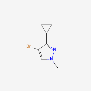 molecular formula C7H9BrN2 B1526373 4-Bromo-3-cyclopropyl-1-methyl-1H-pyrazole CAS No. 1257637-80-1