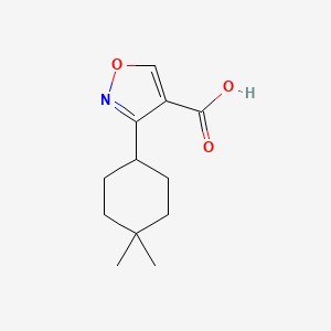 molecular formula C12H17NO3 B15263757 3-(4,4-Dimethylcyclohexyl)-1,2-oxazole-4-carboxylic acid 