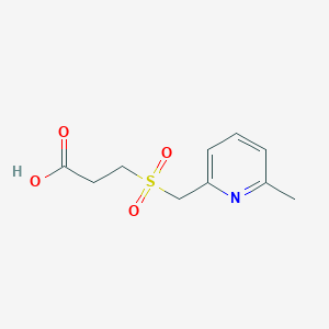 molecular formula C10H13NO4S B15263759 3-[(6-Methylpyridin-2-yl)methanesulfonyl]propanoic acid 