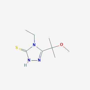 molecular formula C8H15N3OS B15263761 4-Ethyl-5-(2-methoxypropan-2-yl)-4H-1,2,4-triazole-3-thiol 