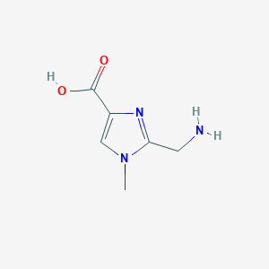 molecular formula C6H9N3O2 B15263787 2-(Aminomethyl)-1-methyl-1H-imidazole-4-carboxylic acid 