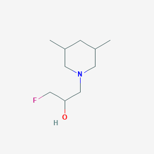 molecular formula C10H20FNO B15263797 1-(3,5-Dimethylpiperidin-1-yl)-3-fluoropropan-2-ol 