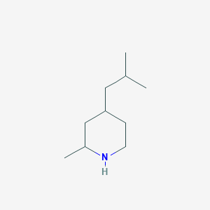 molecular formula C10H21N B15263798 2-Methyl-4-(2-methylpropyl)piperidine 