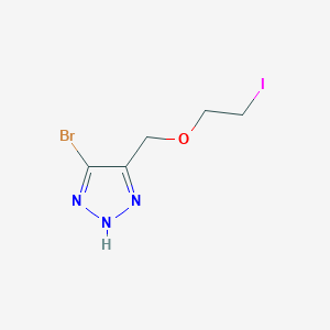 4-Bromo-5-[(2-iodoethoxy)methyl]-1H-1,2,3-triazole