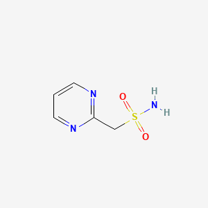 molecular formula C5H7N3O2S B15263828 2-Pyrimidinemethanesulfonamide 