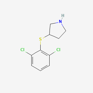 molecular formula C10H11Cl2NS B15263829 3-(2,6-Dichloro-phenylsulfanyl)-pyrrolidine 