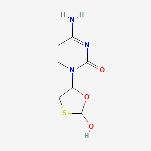 molecular formula C7H9N3O3S B1526383 4-氨基-1-(2-羟基-1,3-氧硫杂环戊烷-5-基)嘧啶-2(1H)-酮 CAS No. 790299-37-5