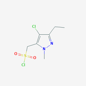 (4-Chloro-3-ethyl-1-methyl-1H-pyrazol-5-YL)methanesulfonyl chloride