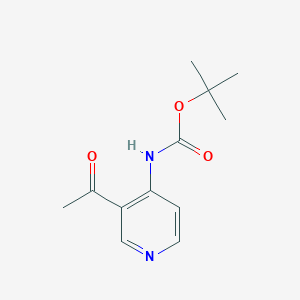 molecular formula C12H16N2O3 B1526387 tert-butyl N-(3-acetylpyridin-4-yl)carbamate CAS No. 1620955-61-4