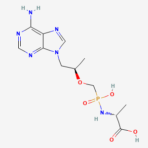 molecular formula C12H19N6O5P B1526389 N-[[[(1r)-2-(6-amino-9h-purin-9-yl)-1-methylethoxy]methyl]hydroxyphosphinyl]-d-alanine CAS No. 376633-24-8