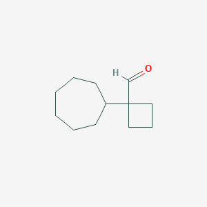 1-Cycloheptylcyclobutane-1-carbaldehyde