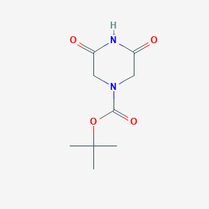 molecular formula C9H14N2O4 B1526392 叔丁基 3,5-二氧哌嗪-1-羧酸酯 CAS No. 501127-89-5