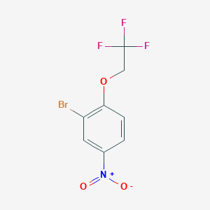 molecular formula C8H5BrF3NO3 B1526394 3-Bromo-4-(2,2,2-trifluoroethoxy)nitrobenzene CAS No. 710351-85-2