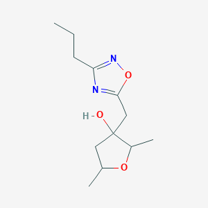 2,5-Dimethyl-3-[(3-propyl-1,2,4-oxadiazol-5-yl)methyl]oxolan-3-ol