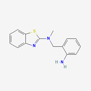 molecular formula C15H15N3S B1526411 N-[(2-aminophenyl)methyl]-N-methyl-1,3-benzothiazol-2-amine CAS No. 1182913-84-3