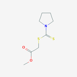 molecular formula C8H13NO2S2 B15264122 Methyl [(pyrrolidin-1-ylcarbonothioyl)thio]acetate CAS No. 852399-75-8