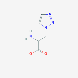 molecular formula C6H10N4O2 B15264188 Methyl 2-amino-3-(1H-1,2,3-triazol-1-yl)propanoate 