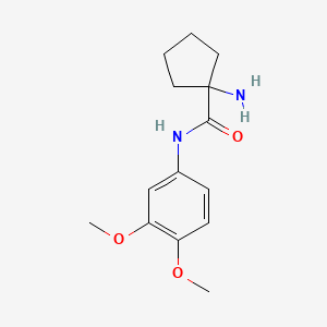 molecular formula C14H20N2O3 B1526419 1-amino-N-(3,4-dimethoxyphenyl)cyclopentane-1-carboxamide CAS No. 1183463-28-6