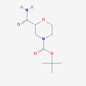 molecular formula C10H18N2O4 B1526433 4-Boc-2-carbamoylmorpholine CAS No. 1389674-61-6