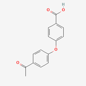 molecular formula C15H12O4 B1526439 4-(4-乙酰基苯氧基)苯甲酸 CAS No. 1274135-82-8