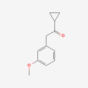 molecular formula C12H14O2 B1526442 1-Cyclopropyl-2-(3-methoxyphenyl)ethan-1-one CAS No. 952722-92-8