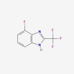 molecular formula C8H4F4N2 B1526450 1H-苯并咪唑，7-氟-2-(三氟甲基)- CAS No. 18645-92-6