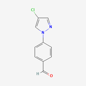 molecular formula C10H7ClN2O B1526462 4-(4-Chloro-1H-pyrazol-1-YL)benzaldehyde CAS No. 1179758-89-4