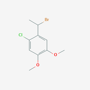 molecular formula C10H12BrClO2 B1526466 1-(1-Bromoethyl)-2-chloro-4,5-dimethoxybenzene CAS No. 1248231-47-1