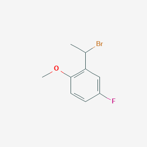 molecular formula C9H10BrFO B1526473 2-(1-Bromoethyl)-4-fluoro-1-methoxybenzene CAS No. 1249296-67-0