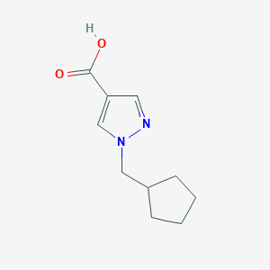 molecular formula C10H14N2O2 B1526476 1-(环戊基甲基)-1H-吡唑-4-羧酸 CAS No. 1216111-78-2