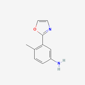 molecular formula C10H10N2O B1526478 4-Methyl-3-(1,3-oxazol-2-yl)aniline CAS No. 1150100-77-8