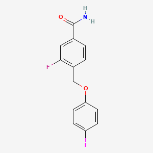 molecular formula C14H11FINO2 B1526479 3-Fluoro-4-(4-iodophenoxymethyl)benzamide CAS No. 1284147-09-6