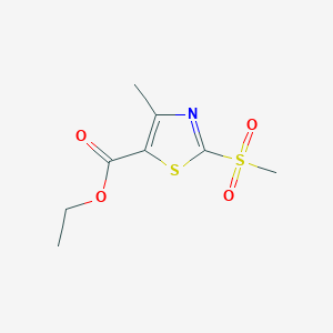 molecular formula C8H11NO4S2 B15264790 Ethyl 2-methanesulfonyl-4-methyl-1,3-thiazole-5-carboxylate 