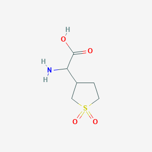 molecular formula C6H11NO4S B1526483 Amino(1,1-dioxidotetrahydrothiophen-3-yl)acetic acid CAS No. 1218504-97-2