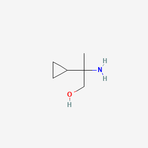 molecular formula C6H13NO B1526484 2-Amino-2-cyclopropylpropan-1-ol CAS No. 1184403-67-5
