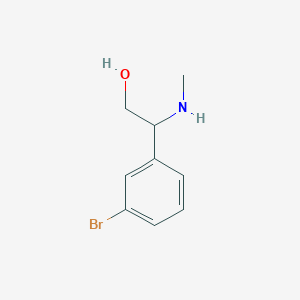 molecular formula C9H12BrNO B1526485 2-(3-Bromophenyl)-2-(methylamino)ethan-1-ol CAS No. 1184796-75-5